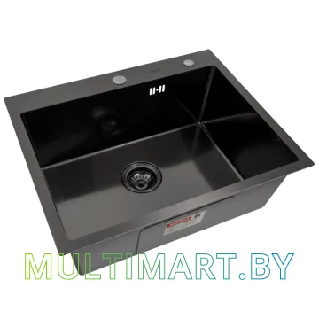 Кухонная мойка ARFEKA ECO AR 600x500 BLACK PVD NANO DECOR MILLET GRAINS